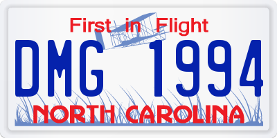 NC license plate DMG1994