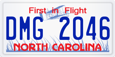 NC license plate DMG2046