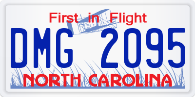 NC license plate DMG2095