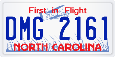 NC license plate DMG2161