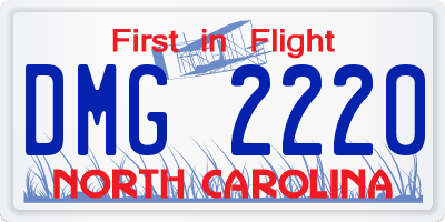 NC license plate DMG2220