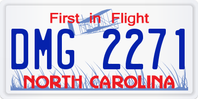 NC license plate DMG2271