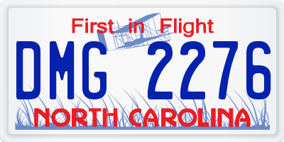 NC license plate DMG2276