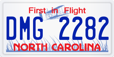 NC license plate DMG2282