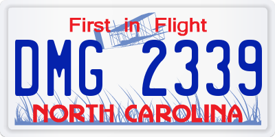 NC license plate DMG2339