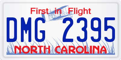 NC license plate DMG2395