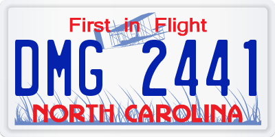 NC license plate DMG2441