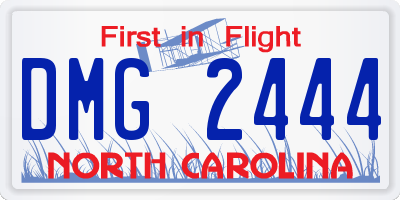 NC license plate DMG2444