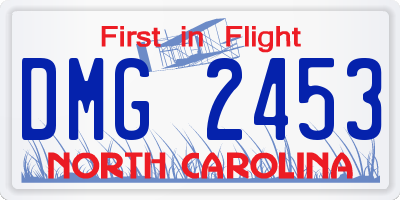 NC license plate DMG2453