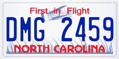 NC license plate DMG2459