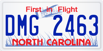 NC license plate DMG2463