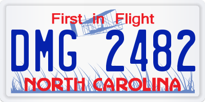 NC license plate DMG2482