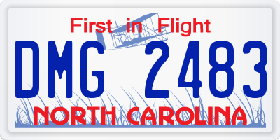 NC license plate DMG2483