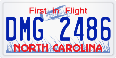 NC license plate DMG2486