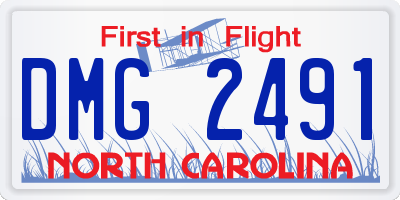 NC license plate DMG2491