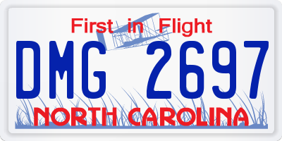 NC license plate DMG2697
