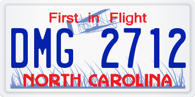 NC license plate DMG2712