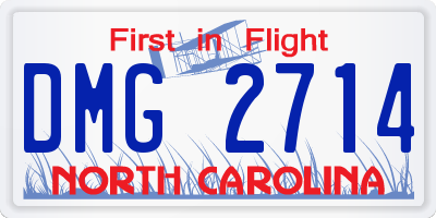 NC license plate DMG2714
