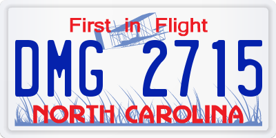 NC license plate DMG2715