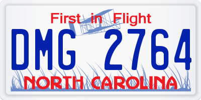 NC license plate DMG2764