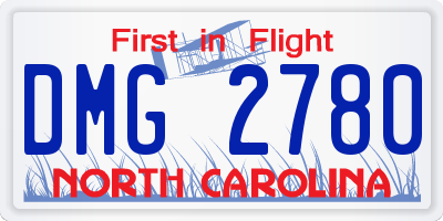 NC license plate DMG2780