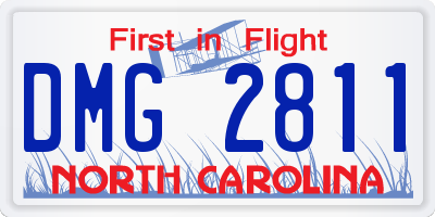 NC license plate DMG2811