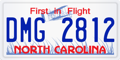 NC license plate DMG2812