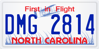 NC license plate DMG2814