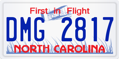 NC license plate DMG2817