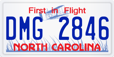 NC license plate DMG2846