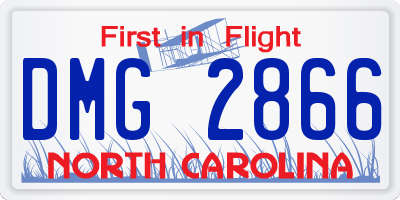 NC license plate DMG2866