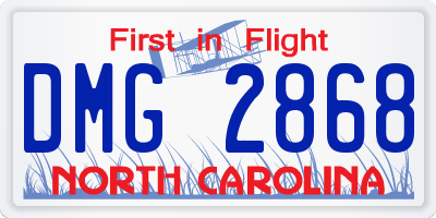 NC license plate DMG2868