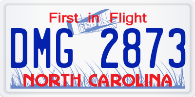 NC license plate DMG2873