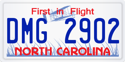 NC license plate DMG2902