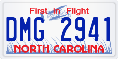NC license plate DMG2941