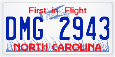 NC license plate DMG2943