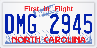 NC license plate DMG2945