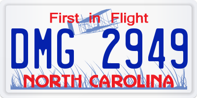 NC license plate DMG2949