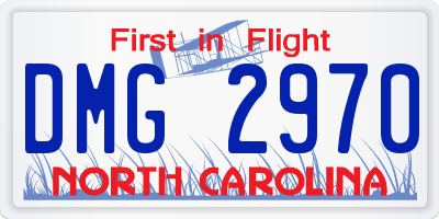 NC license plate DMG2970