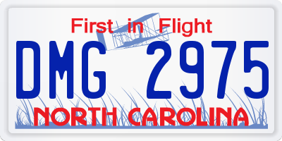NC license plate DMG2975