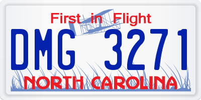NC license plate DMG3271