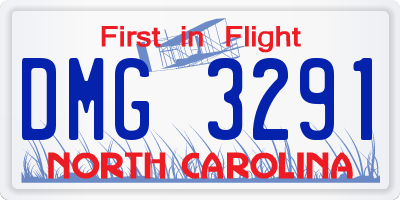 NC license plate DMG3291