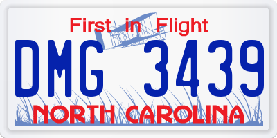 NC license plate DMG3439