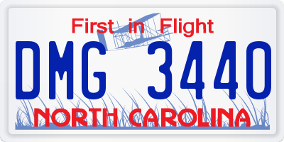 NC license plate DMG3440