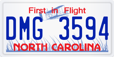 NC license plate DMG3594