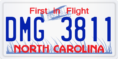 NC license plate DMG3811