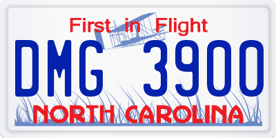 NC license plate DMG3900