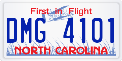 NC license plate DMG4101