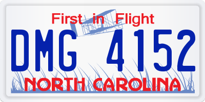 NC license plate DMG4152