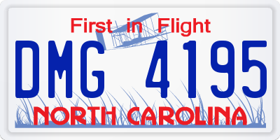NC license plate DMG4195